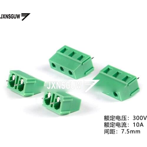 10pcs KF128-7.5-2P/3P Straight Insert spacing 7.5mm Screw PCB terminal block can be spliced