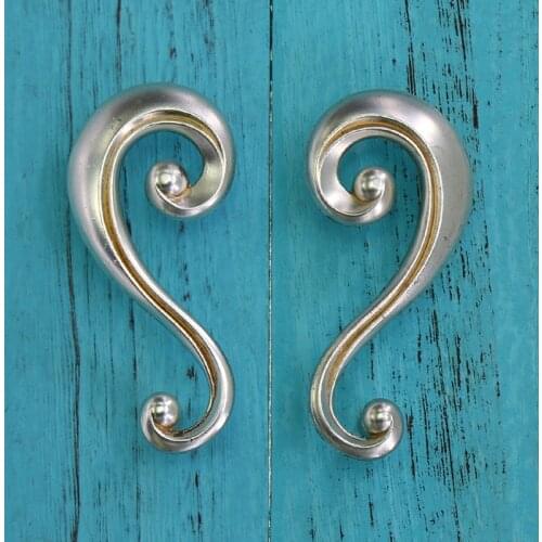 4PCS Antique Silver Furniture Hardware Handles Pull Kitchen Cabinets Door Drawer Wardrobe Cupboard Pull Door Knobs