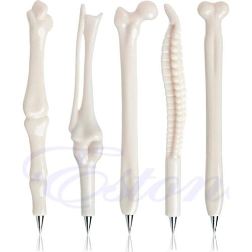 5Pcs Modish Ball Point Pen Bone Shape Radiographer Nurse Doctor Teacher Gift New Feb7