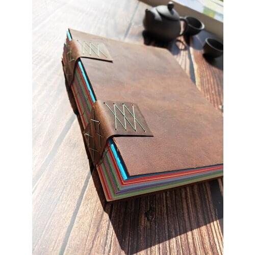 A5 Zise 100% Handmade Vintage Originality Diary Concise Style Leather Notebook