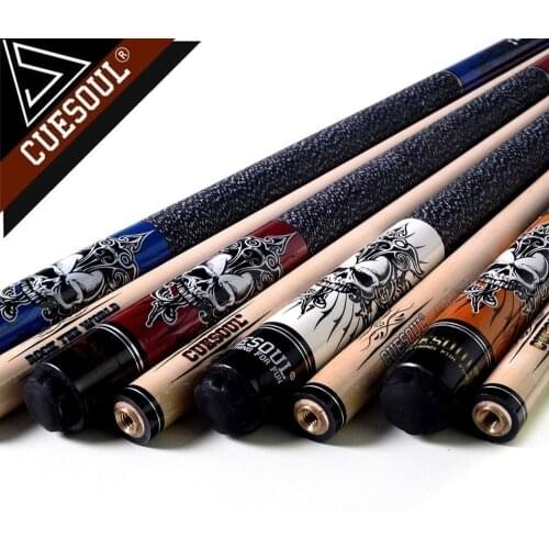 CUESOUL Rockin Series Snooker Billiards Maple 13mm Tip Pool Cue Stick Set With Blue Carrying Cue Bag 57" 21oz Billiard Cue