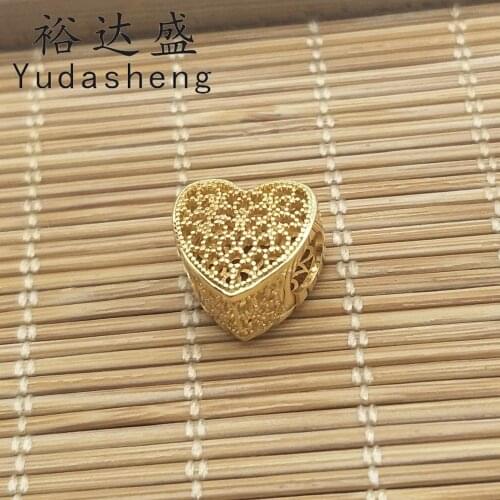 Shine Filled with Romance Gold Heart Charm