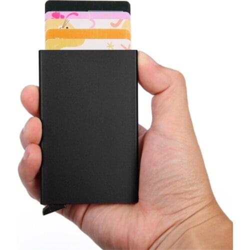 Anti-theft Credit Card Holder Men Slim Anti Protect Travel ID Cardholder Women Rfid Wallet Automatic Metal Case Porte Carte