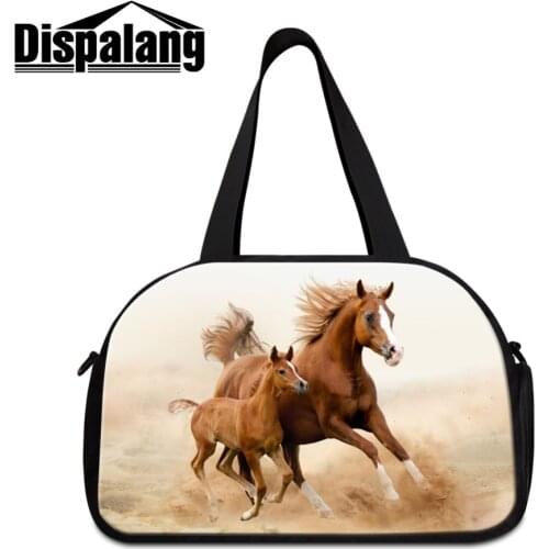 Dispalang Pretty Horse Travel Duffel Multi Function Traveling Tote Bag for Men Professional Gymbag for Guy Latest Animal Sportl