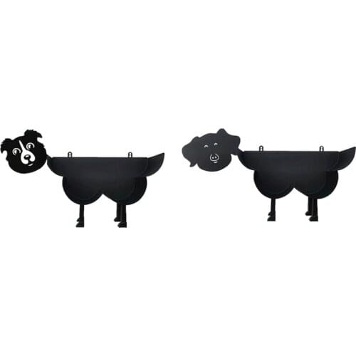 Home Decorative Toilet Paper Holder Black Roll Holder Metal Wall-Mounted or Free-Standing Bath Tissue Storage