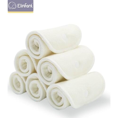 Elinfant 10 Pcs / Set 2 Layers Bamboo&2 Layers Microfiber Newborn Liner Insert for Baby Cloth Diaper Nappy Washable and Reusable