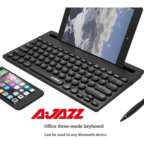 Ajazz 320i Mini Wireless Keyboard Dual Model Bluetooth Keyboard 79-Key Ergonomic Rechargeable Keypad for Mac/Windows/Andriod/IOS