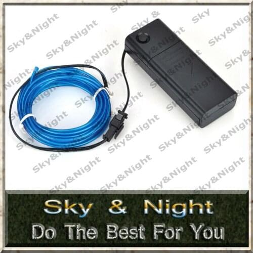 Red/blue/ice blue/white/pink/purple/green/kelly/yellow/orange3M Flexible Neon EL Wire Rope Tube with inverter Free Shipping