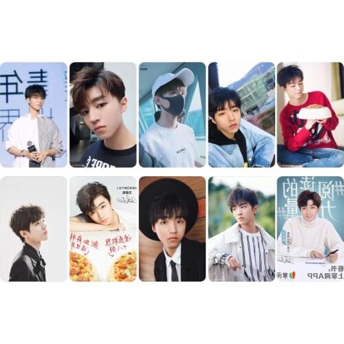 Wang Junkai Crystal Card Sticker, Set of Ten, Star Peripheral Meal Card Bus Card Sticker,Wholesale,Handmade with Love Sticker