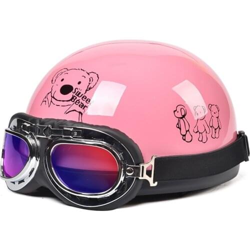 Motorcycle Accessrioes half helmets city road Bicycle scooter open Face retro half moto helmet Visor Goggles free