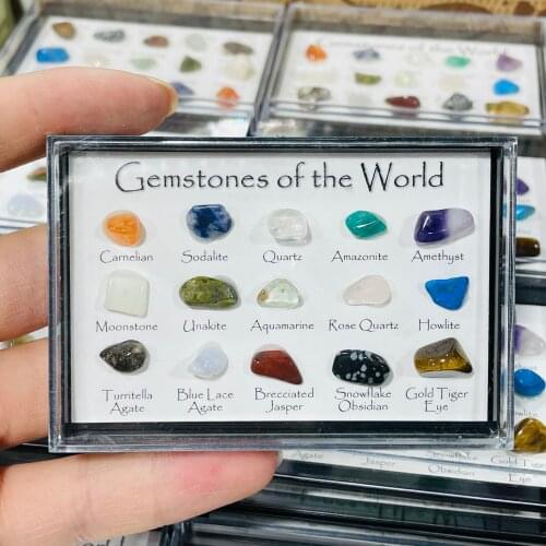 Natural Mini Crystal Collection Energy Stone Healing Gift Box