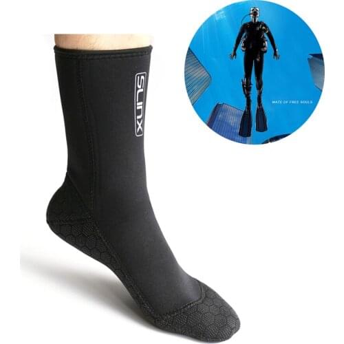 1 Pair SLINX 3mm Neoprene Scuba Diving Socks Anti-scratch Keep Warm Wetsuit Swimming Boot Snorkeling Shoes Swim Diving Socks