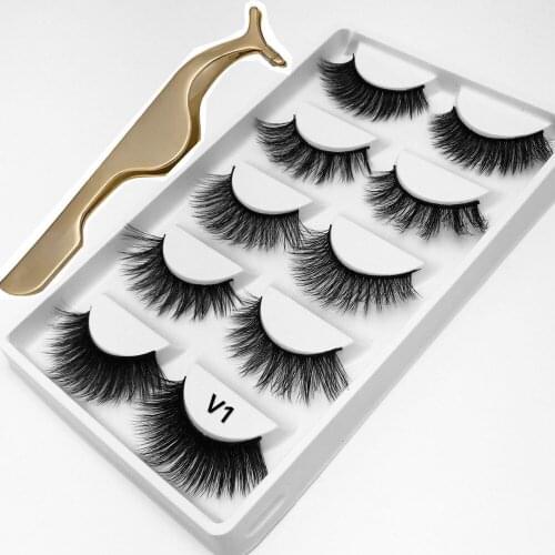 3D mink lashes mix false eyelashes 5 pairs natural mink eyelashes makeup eyelash Extension Fake eye lashes long thick handmade