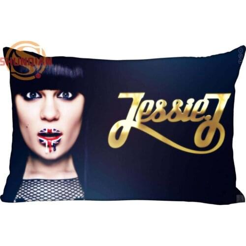 New Custom Jessie J Pillowcase Zippered Rectangle Pillow Cover Cases Size 45X35cm,40x60cm,45X75cm,50X75cm(Two sides)
