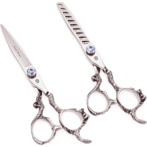 Scissors Hair Professional 5.5" 6" 7" 7.5" 8" Japan 440C Purple Dragon 62 HRC Hairdressing Cutting/Thinning Shears Barber 9006