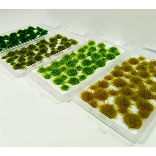 One Sheet Irregular Grass Clusters 5mm Grass Tufts Model Scenery Railway Wargame PJ06