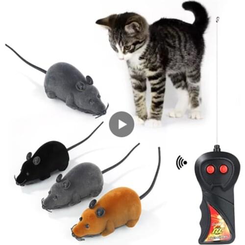 Plush Mouse Mechanical Motion Rat Wireless Remote Electronic Rat Kitten Novelty Funny Pet Supplies Pets Gift Cat Toys Cat Puppy