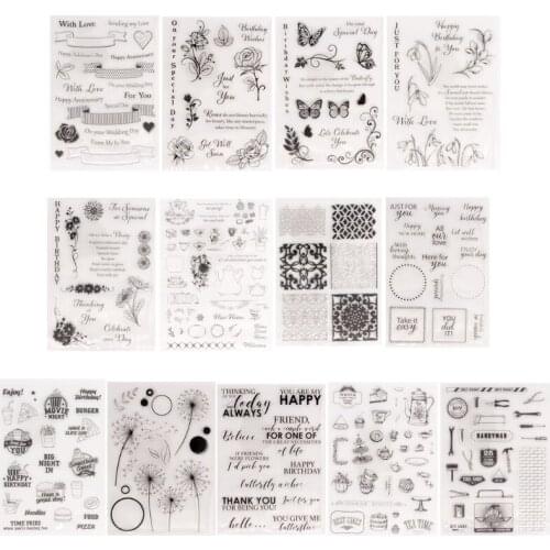 Butterfly Flower Silicone Clear Seal Stamp DIY Scrapbooking Embossing Photo Album Decorative Paper Card Craft