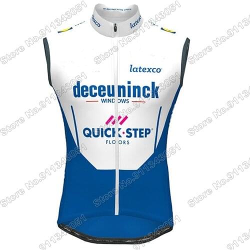 Team Quick Step 2020 Cycling Vest Windproof Race Wind Vest Road Sleeveless Cycling Jersey windstopper Gilet Cyclisme Maillot