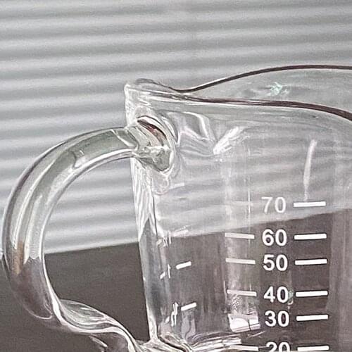 Heat Resistant Double Spout Glass Coffee Measuring Cup for Home Kitchen