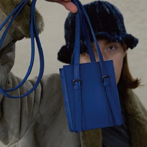 Flap Bucket Designer Bag Mini Blue Purses and Handbags Bolsa Feminina Crossbody Bags for Women 2021 Ladies Hand Bags PU leather