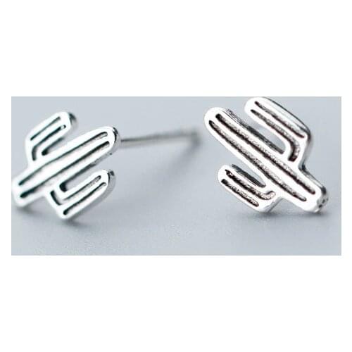Vintage Design Cactus Stud Earrings For Women Girls Kids Wedding Jewelry Female Brinco oorbellen eh499