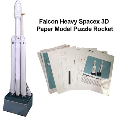 1:160 3D Heavy Duty Rocket Paper Model Puzzle Manual DIY Space Model Toy For Children Gift