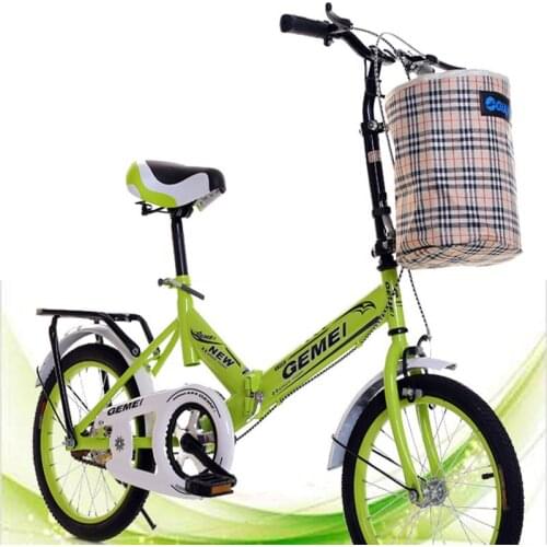 16-Inch Folding Bicycle Rear Brake White Red Blue Green Light Sports & Entertainment Cycling Bicycle