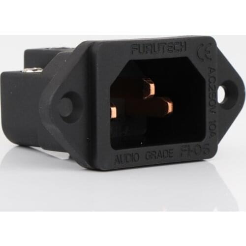 2PCS Hi-End FI-06(C) Pure Copper IEC Inlet AC socket Filter HiFi with power plan socket