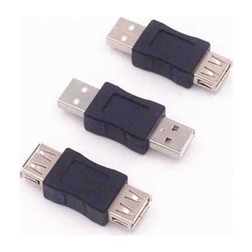 2PCS USB Adapter Straight Connector Male To Female / Female To Female / Male To Male For Adapter Practical Computer Cables