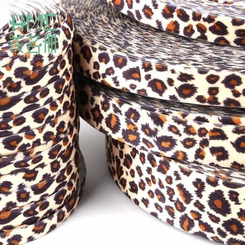 2yards Leopard Print Velvet Ribbon Wedding Party Decoration Handmade Ribbon For Gift Wrapping Hair Bows DIY Christmas Ribbon