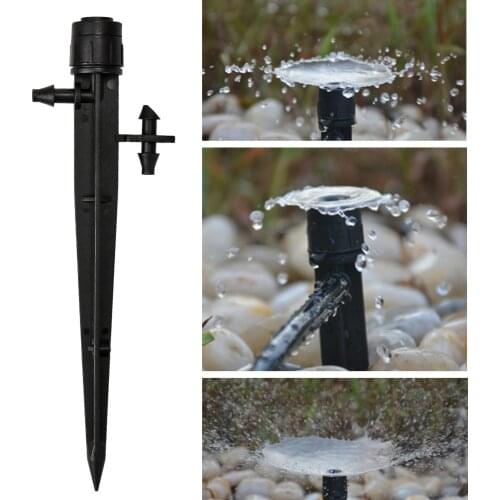 25/50/100PCS Micro Bubbler Drip Irrigation 360 Degree Adjustable Emitters Stake WATER DRIPPER GARDEN WATERING USE 4/7 MM HOSE