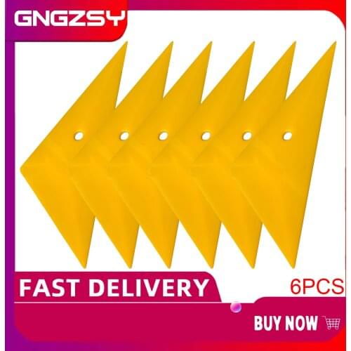 6PCS Yellow Vinyl Film Wrap Sharp Corner Edge Squeegee Carbon Fiber Stickers Car Wrapping Tool Window Tint Car Accessories A05S