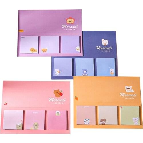 60pcs Cartoon Cute Little Girl bear Memo Pad Message Sticky Notes Stationery Office Supplies For tips