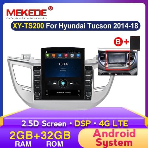 MEKEDE Tesla Style Android DSP Car Radio Multimedia GPS Player For Hyundai Tuscon 2015 2016 2017 2018 2.5D IPS SCREEN WIFI