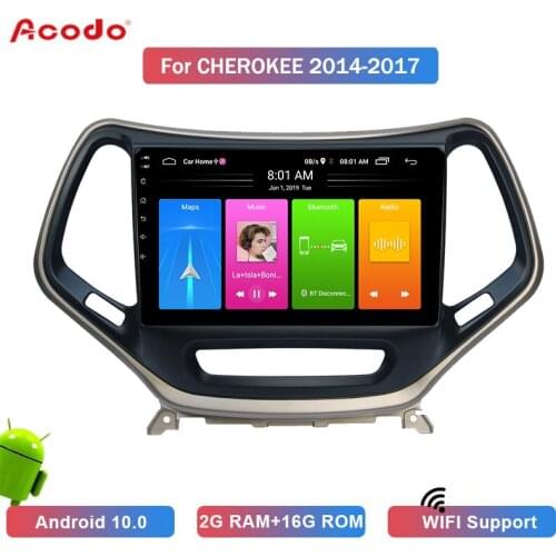 ACODO 2G RAM 16G ROM Android 10.0 Car Radio Multimedia Player For JEEP Cherokee 2014-2018 Navigation GPS 2 Din