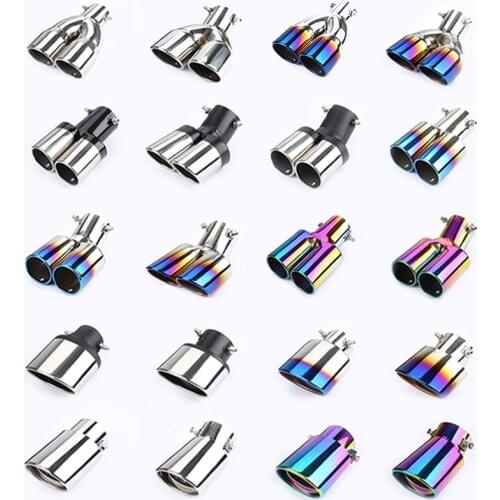 Automobile tail throat modified universal silencer stainless steel exhaust pipe modified exhaust hood decoration universal tail