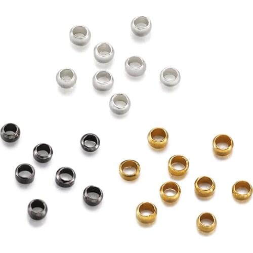 10g 2mm Brass Crimp End Beads Stopper Bead Spacers for Jewelry Making DIY Bracelet Necklace Jewelry Findings Supplies