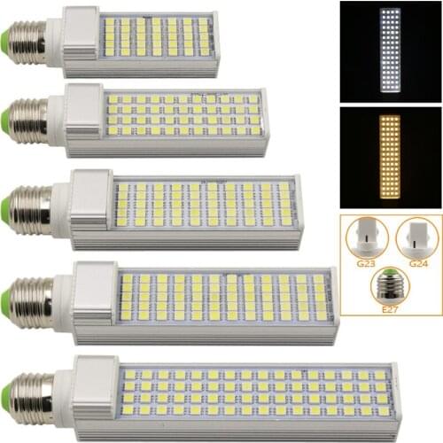 E27 G24 G23 Horizontal Plug lights led corn bulb 5050 SMD5050 led lamp 180 degeree AC 85-265V 5W 7W 9W 12W 15W led lighting