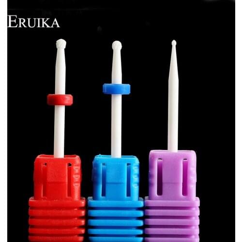 ERUIKA 1pc Ball Ceramic Nail Drill Bit Electric Burr Bits Manicure Machines Accessories Nail File Nail Clean Polishing Tools