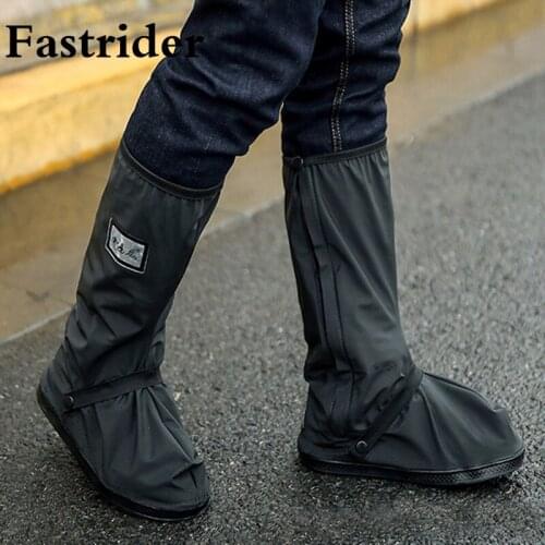 Fastrider Motorcycle Waterproof Rain Shoes Covers Thicker Scootor Non-slip Boots shoes Covers Adjusting Tightness