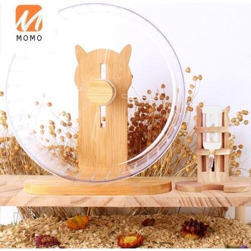 Hamster Ultra-Quiet Running Wheel with Bracket Sports Toy Roller Supplies Set Large 21cm Running Ball