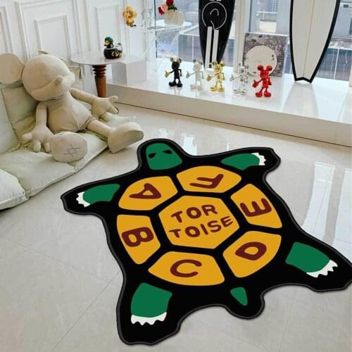 Irregular cartoon tortoise pattern Carpets for Living Room Bedroom Large Area Rug Anti-Slip Kids Room Playing Floor Mat Washable