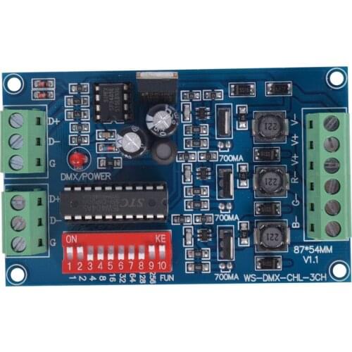 Factory direct new WS-DMX-CHL-3CH decoder dmx512 controller 3-channel decoder