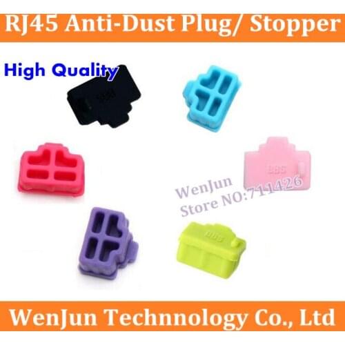 100% High Quality Multicolor Silicon RJ45 dust plug for laptop/computer/Router RJ45 connector with DHL fast shipping