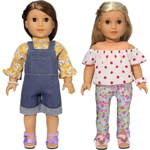 18 Inch Girl Doll Jeans Pants Clothes 43 Cm Baby Doll Outfits Children Girl Toys Wears