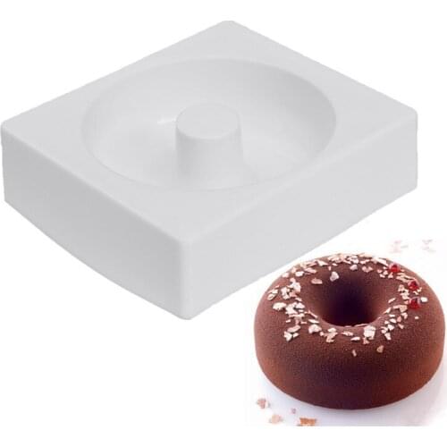 Silicone Molds Queen Savarin Donuts Hollow 3d Doughnut Mold For Dessert Cake Decorating Tools Chiffon