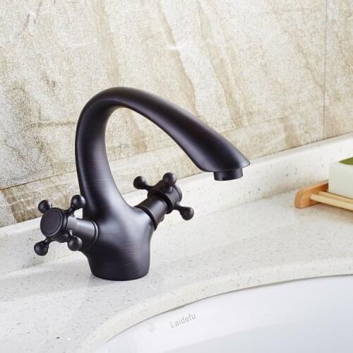 Black Bronze Faucet European copper double to single hole basin faucet plumbing wholesale manufacturers on behalf of a