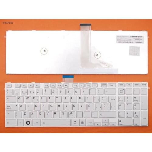 SP Spanish New Keyboard For Toshiba Satellite S50-A S50D-A S50t-A S55-A S55t-A S55D-A S70-A S70t-A Laptop White