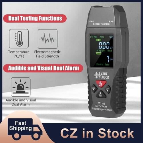 SMART SENSOR ST1393 Digital LCD EMF Meter Electromagnetic Field EMF Detector Handheld Electromagnetic Field Radiation Tester